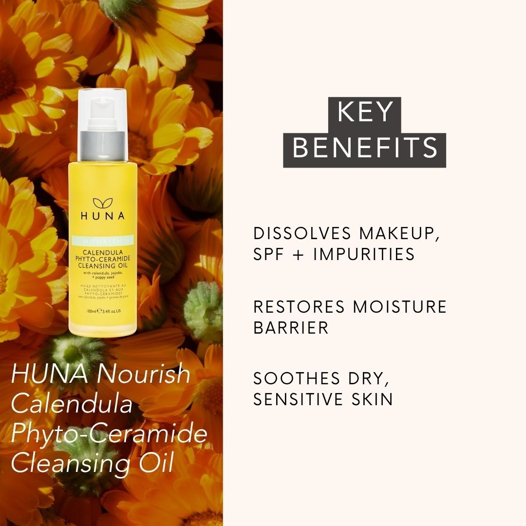HUNA - Huna Nourish Calendula Phyto-Ceramide Cleansing Oil - ORESTA mindful beauty