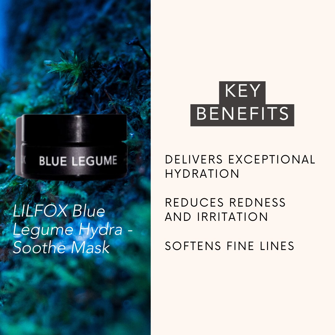 Lilfox - LILFOX Blue Legume Hydra-soothe Shitake + Micro-Algae Treatment Mask - ORESTA clean beauty simplified