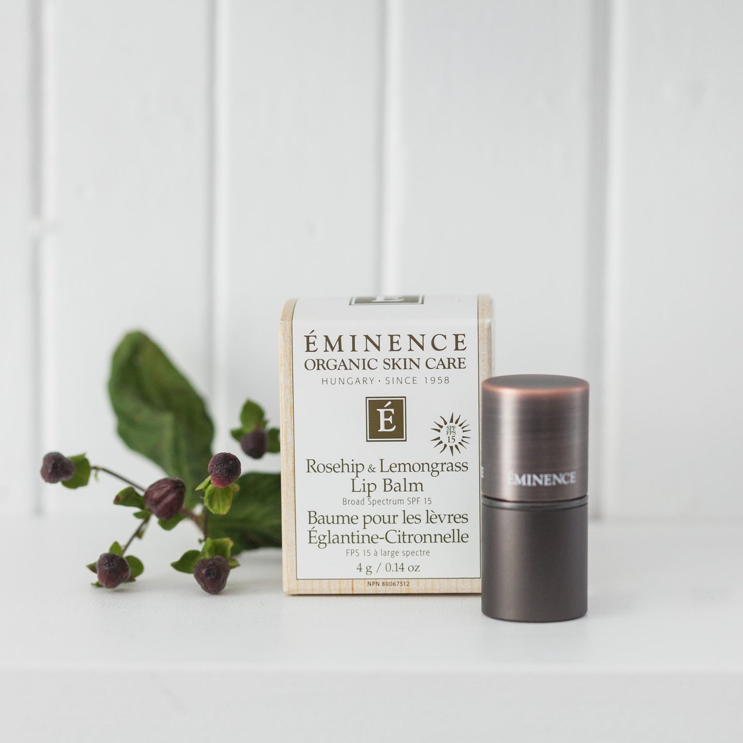 Eminence Organics - Eminence Rosehip & Lemongrass Lip Balm SPF 15 - ORESTA clean beauty simplified